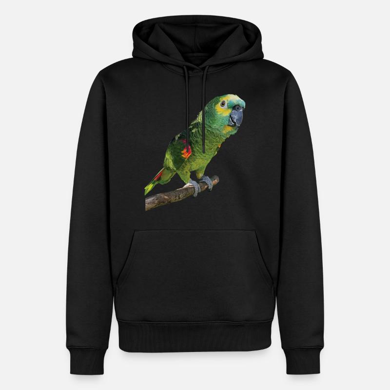 Die Blaustirnamazone - Männer Premium Bio Hoodie - Schwarz