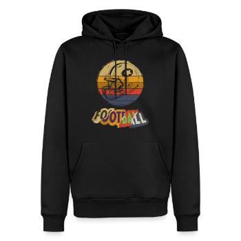 American Football Helm Vintage Retro USA Sport - Männer Premium Bio Hoodie - Schwarz - Vorne - Nico (187cm)