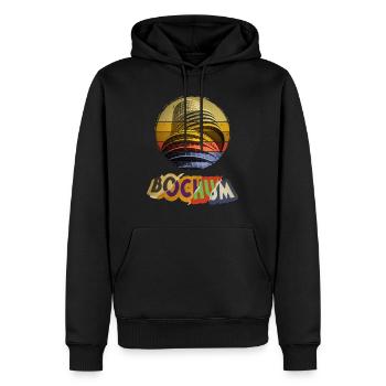 Bochum Deutschland Stadt Skyline Vintage Retro - Männer Premium Bio Hoodie - Schwarz - Vorne - Nico (187cm)