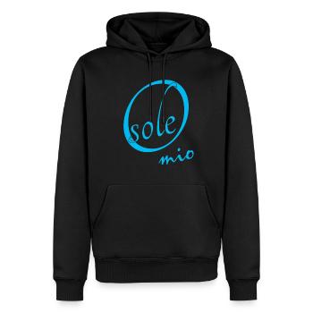 O sole mio - Männer Premium Bio Hoodie - Schwarz - Vorne - Nico (187cm)