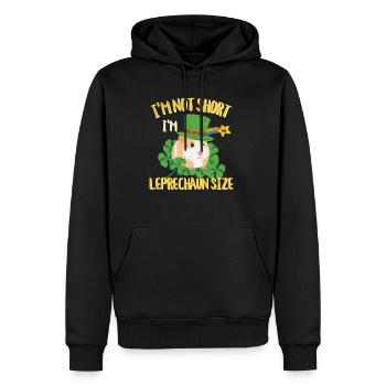 Je ne suis pas petit je suis un rongeur de la taille d’un lutin - Sweat à capuche Premium bio Homme - noir - Devant - Nico (187cm)