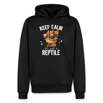 Calm Reptile Cute Bearded Dragon Bartagame Lizard - Männer Premium Bio Hoodie - Schwarz - Vorne - Nico (187cm)