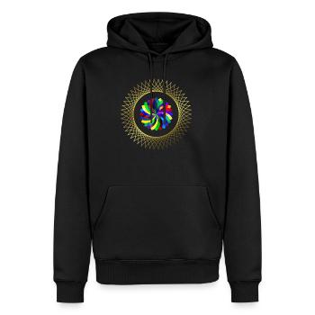 Graphic - graphic pattern - geometric pattern - Men’s Premium Organic Hoodie - black - Front - Nico (187cm)