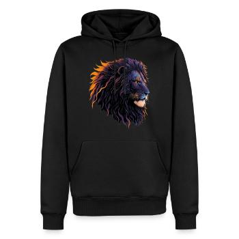 Colorful lion head - Männer Premium Bio Hoodie - Schwarz - Vorne - Nico (187cm)