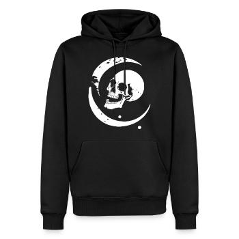 Horror Schädel Schädel Kunst Schädel Gothic Heavy Metal - Männer Premium Bio Hoodie - Schwarz - Vorne - Nico (187cm)
