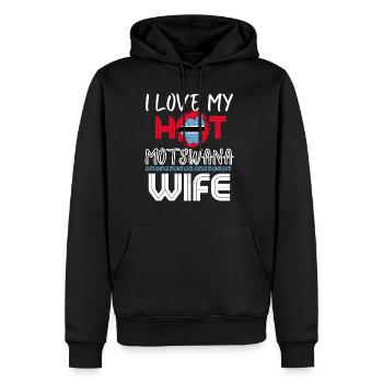 Funny I Love My Hot Motswana Wife Husband - Männer Premium Bio Hoodie - Schwarz - Vorne - Nico (187cm)