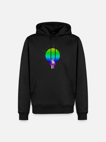 Bulb - Lamp - Graphic - Luminaire - Men’s Premium Organic Hoodie - black