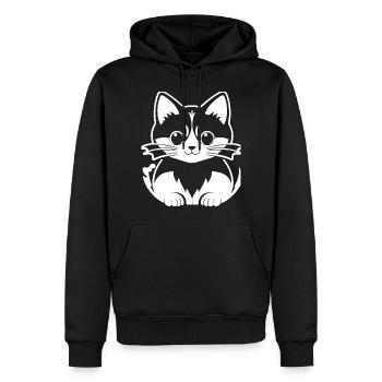 Drôle de lama Silhouette Cheeky Fun Lamas - Sweat à capuche Premium bio Homme - noir - Devant - Nico (187cm)