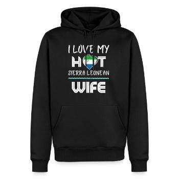 Funny I Love My Hot Sierra Leonean Wife Husband - Männer Premium Bio Hoodie - Schwarz - Vorne - Nico (187cm)