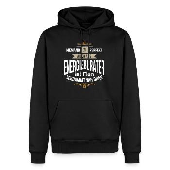 Energieberater Energieexperte Energieerzeugung - Männer Premium Bio Hoodie - Schwarz - Vorne - Nico (187cm)