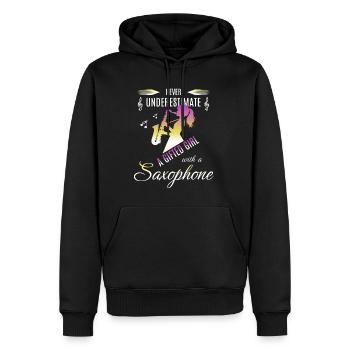 Saxophone Girl Saxophon Spielerin Geschenk - Männer Premium Bio Hoodie - Schwarz - Vorne - Nico (187cm)