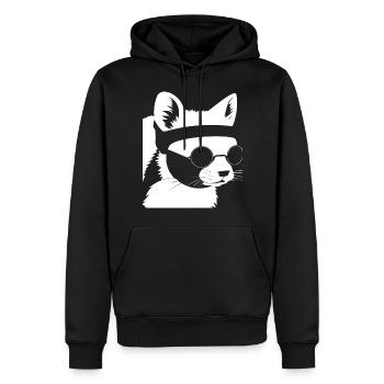 Ferret Wearing Sunglasses Cool Ferrets - Men’s Premium Organic Hoodie - black - Front - Nico (187cm)
