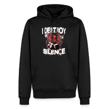 Octopus Drums détruit le batteur de silence - Sweat à capuche Premium bio Homme - noir - Devant - Nico (187cm)