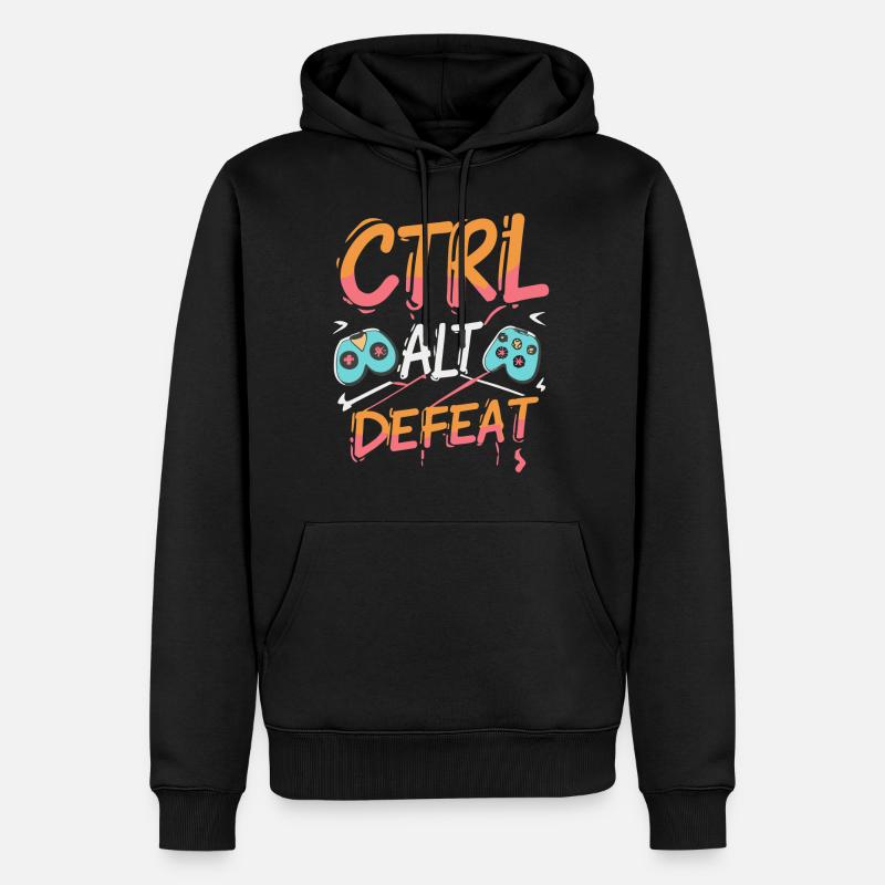 CTRL ALT Défaite - Sweat à capuche Premium bio Homme - noir