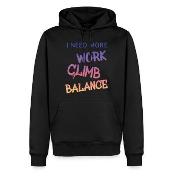 Klettern - Männer Premium Bio Hoodie - Schwarz - Vorne - Nico (187cm)