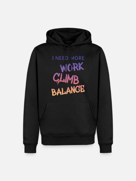Klettern - Männer Premium Bio Hoodie - Schwarz