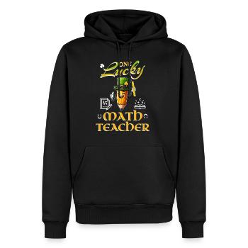 One Lucky Math Teacher - Männer Premium Bio Hoodie - Schwarz - Vorne - Nico (187cm)