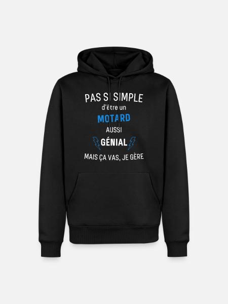 Awesome Biker T-Shirt - Men’s Premium Organic Hoodie - black