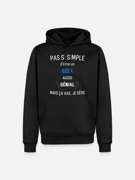 Tolles Geek-T-Shirt - Männer Premium Bio Hoodie - Schwarz