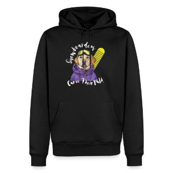Snowboarders Carve Their Path Winter Sports Dog - Männer Premium Bio Hoodie - Schwarz - Vorne - Nico (187cm)
