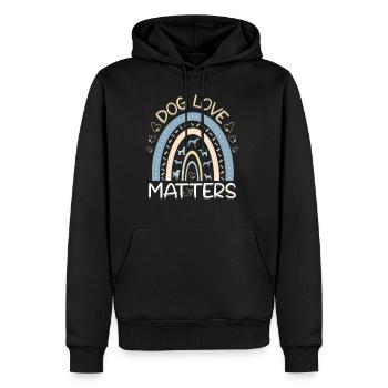 Dog Love Matters Pet Care Dog Walker Hundeliebe - Männer Premium Bio Hoodie - Schwarz - Vorne - Nico (187cm)