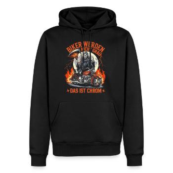 Werden Nicht Grau Das Ist Chrom Motorradfahrer - Männer Premium Bio Hoodie - Schwarz - Vorne - Nico (187cm)