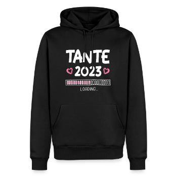 Tante 2023 Loading - Männer Premium Bio Hoodie - Schwarz - Vorne - Nico (187cm)