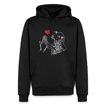 High Five Schaf - Männer Premium Bio Hoodie - Schwarz - Vorne - Nico (187cm)