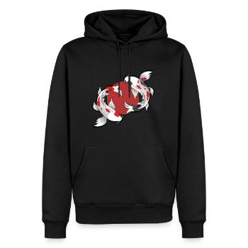 Koi Karpfen Japan Geschenk Fisch Japanische Kunst - Männer Premium Bio Hoodie - Schwarz - Vorne - Nico (187cm)