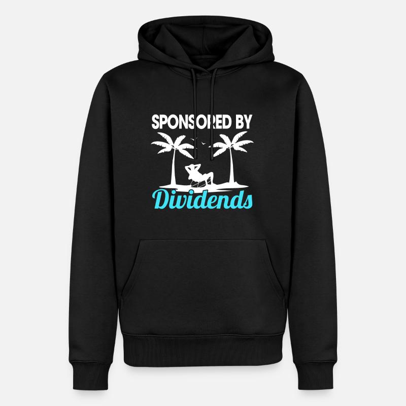 Commandité par Dividend Shareholder Stock Market - Sweat à capuche Premium bio Homme - noir