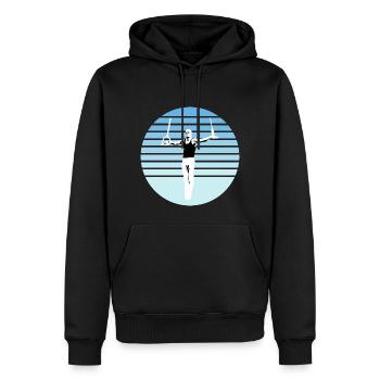 Turnen, Turner an Ringen, Gymnastics - Männer Premium Bio Hoodie - Schwarz - Vorne - Nico (187cm)