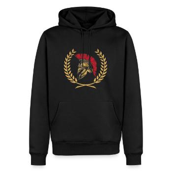 Rom Soldat Römer Helm Italien Geschenk Legionär - Männer Premium Bio Hoodie - Schwarz - Vorne - Nico (187cm)