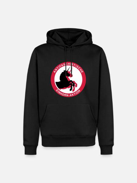 Antifaschistische Einhorn-Aktion - Männer Premium Bio Hoodie -
