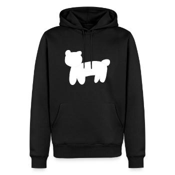 Bear Animal Symbol Brown - Men’s Premium Organic Hoodie - black - Front - Nico (187cm)