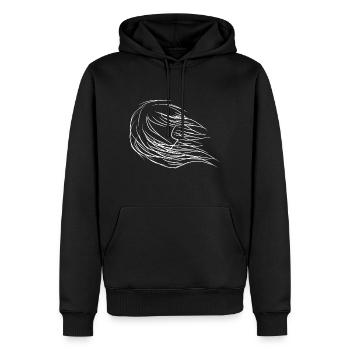 Wind Manga - Männer Premium Bio Hoodie - Schwarz - Vorne - Nico (187cm)