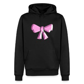 schleife symbol fliege rosa glänzend - Männer Premium Bio Hoodie - Schwarz - Vorne - Nico (187cm)
