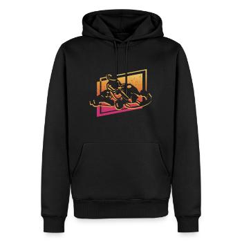 Go-Kart Go Kart Driver Go-Kart Motorsport - Sweat à capuche Premium bio Homme - noir - Devant - Nico (187cm)