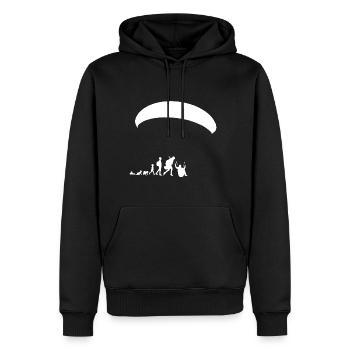 Paragliding Evolution - Men’s Premium Organic Hoodie - black - Front - Nico (187cm)