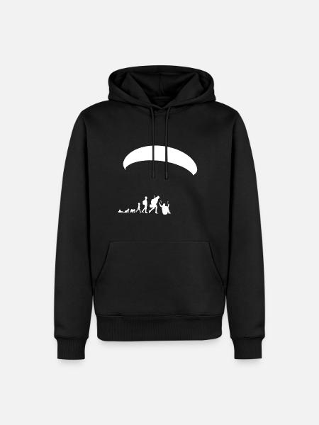 Paragliding Evolution - Men’s Premium Organic Hoodie - black