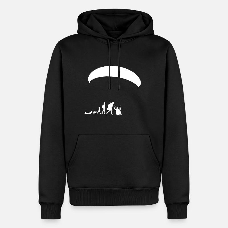 Évolution du parapente - Sweat à capuche Premium bio Homme - noir