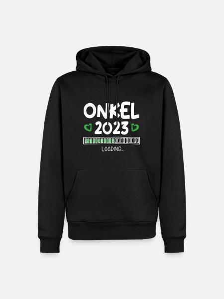 Onkel 2023 Loading - Männer Premium Bio Hoodie - Schwarz