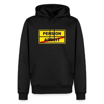 Rente - Pension - Männer Premium Bio Hoodie - Schwarz - Vorne - Nico (187cm)
