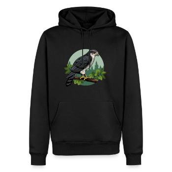 Habicht Greifvogel Vogel Falkner - Männer Premium Bio Hoodie - Schwarz - Vorne - Nico (187cm)