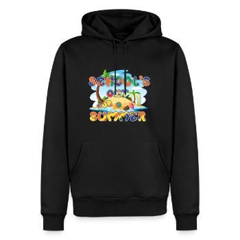 Écoles sorties pour l’été Dernier jour d’école - Sweat à capuche Premium bio Homme - noir - Devant - Nico (187cm)