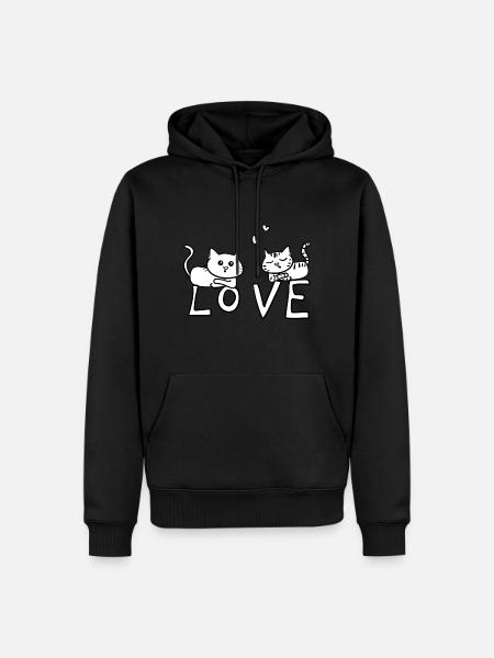 Cats Cat dear lovers - Men’s Premium Organic Hoodie - black