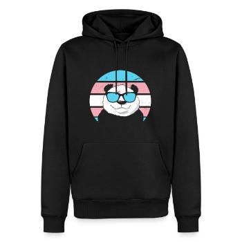 Transgender Panda - Männer Premium Bio Hoodie - Schwarz - Vorne - Nico (187cm)