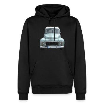 Buckelvolvo Oldtimer - Männer Premium Bio Hoodie - Schwarz - Vorne - Nico (187cm)