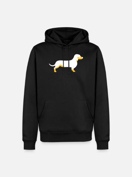 Dackel - Männer Premium Bio Hoodie - Schwarz