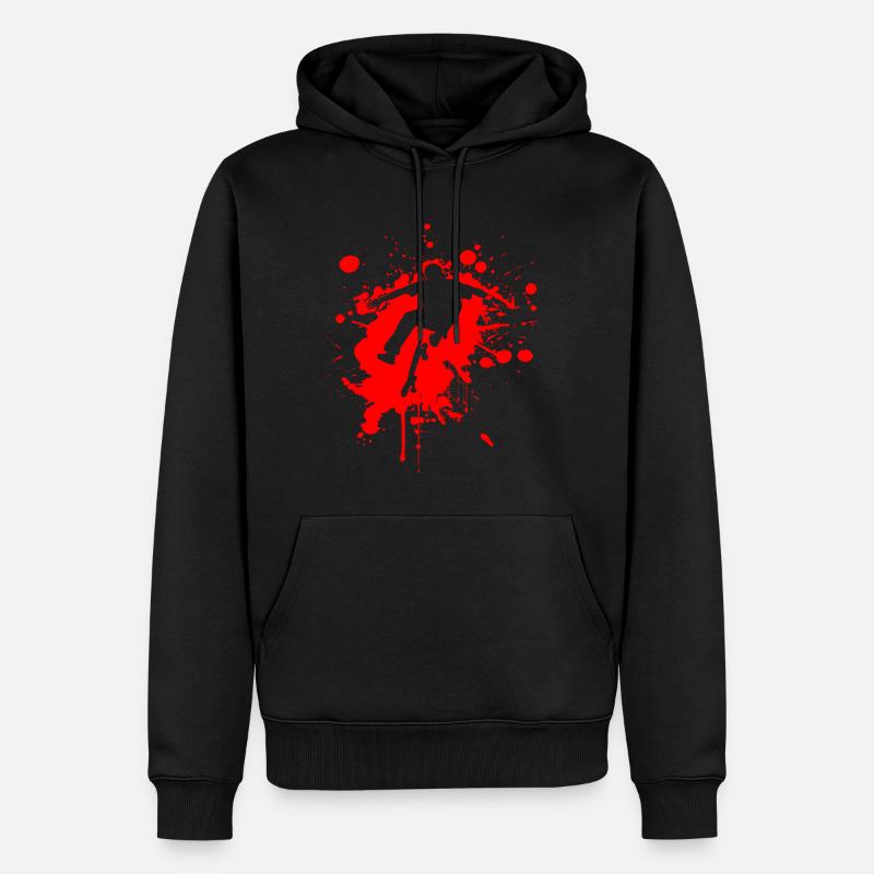 SK8 est GR8 Rouge - Sweat à capuche Premium bio Homme - noir