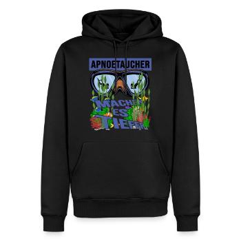 apnoetaucher oxygen apnoe tieftauchen schnorcheln - Männer Premium Bio Hoodie - Schwarz - Vorne - Nico (187cm)